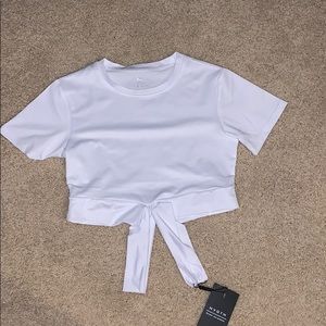 NVGTN white cross body tee - XS